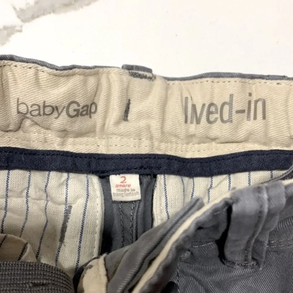Baby GAP Toddler Boys Lived -in Gray Casual Dress Pants Grey Size 2T